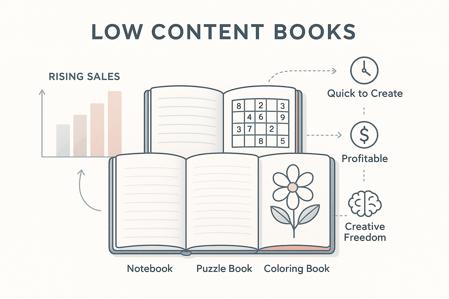 Low Content Design Low Content Books: What They Are, and How to Create, Publish, and Sell ...